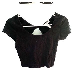 Black crop top